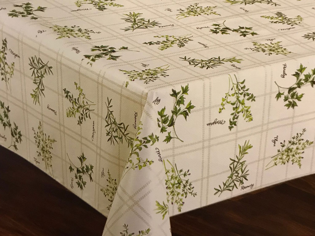 Le Chateau Oil Cloth Table Linen Per Metre Herbs